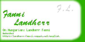 fanni landherr business card